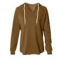 Mrat Women's Loose Pullover Hoodie Lightweight Long Sleeve Drawstring Basic Casual Sweatshirt Women's Hoodies & Sweatshirts S-69 Coffee S