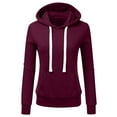 thumbnail image 1 of Mrat Women's Oversized Hoodies Sweatshirts Womens Casual Hoodies Sweatshirt Drawstring Loose Fitting Hooded Pullover Tops S-227 Wine S, 1 of 3