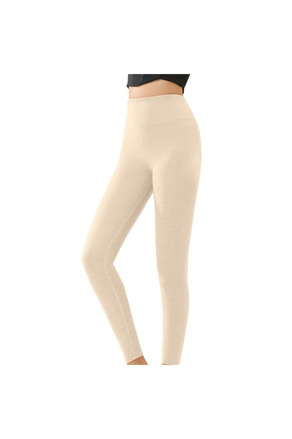 Women's Warm Underwear Leggings Stretch Fleece Winter Slim Seamless Pants Thermal Underwear Bottoms Womens Casual Wide Leg Pants S-103 White 3XL