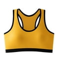 thumbnail image 1 of Mrat Womens Bra Convertible Ladies Traceless Comfortable No Steel Ring Breathable Gathering Bra Woman Underwear S-104 Yellow XL, 1 of 6