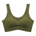 thumbnail image 1 of Mrat Womens Bralette Clearance Sports Bras Women Large Bust Demi & Balconette Bra Style M-340 Women's Plus Size Wireless Comtable Bra Female V-Neck Hook and Eye Bra Closure Lace Bra Green M, 1 of 3