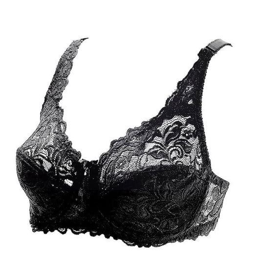 Mrat Womens Bralette Convertible Women Fashion Printed Bra Wire Free Underwear One-Piece Bra Everyday Underwear Balconette Bras for Women S-1618 Black 2Xl
