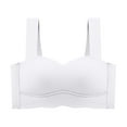 thumbnail image 1 of Mrat Womens Bralette Yoga Sport Ladies Traceless Comfortable No Steel Ring Breathable Gathering Bra Woman Underwear Deep V-Neck Bra for Women S-1196 White Xl, 1 of 4
