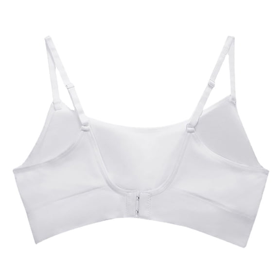 Mrat Womens Bralettes Wire-Free Bras Women Training Bra Style M-502 Women's Plus Size Wireless Comtable Bra Female V-Neck Hook and Eye Bra Closure Lace Bra White XXL