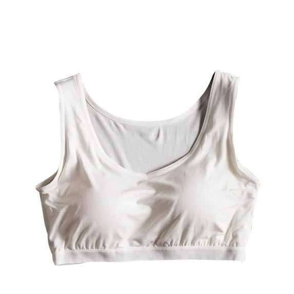 Mrat Womens Bras Comfortable Sleep Bras for Women, Comfort Seamless Wireless Stretchy Sports Bra, Yoga Bras with Removable Pads for Teen Girls S-197 Khaki M