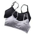 thumbnail image 1 of Mrat Womens Comfort Seamless Bra 3pc Girls Bra Comfort Fitting Seamless for Girl Teens with Adjustable Straps Underwear Bras S-335 Gray One Size, 1 of 3