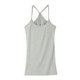 thumbnail image 1 of Mrat Womens Cotton Tank Tops Women Versatile and Comfortable Cultivate Suspender Round Neck Solid Color Tops S-94 Gray One Size, 1 of 3
