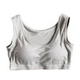 thumbnail image 1 of Mrat Womens Cute Bra Sleep Bras for Women, Comfort Seamless Wireless Stretchy Sports Bra, Yoga Bras with Removable Pads for Teen Girls Wireless Padded Push up Bra S-197 Gray L, 1 of 2