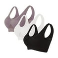 thumbnail image 1 of Mrat Womens Cute Bralette 3pc Breathable Cool Bra Women Seamless Sports Mesh Bra Yoga Large Size Bra with Removable Pads S-113 Multicolor M, 1 of 5