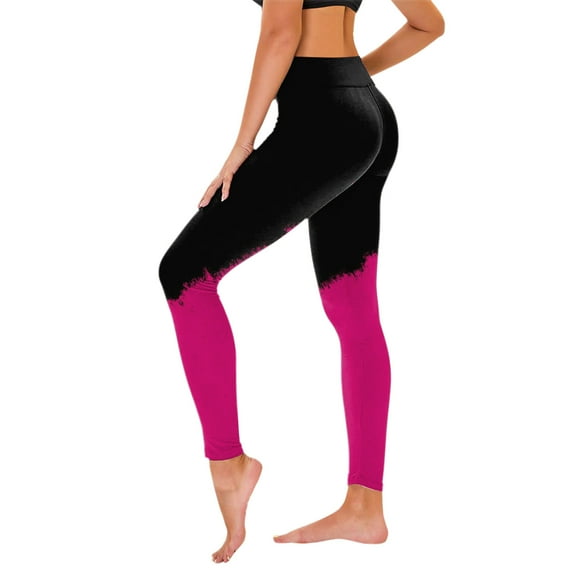Mrat Womens Outdoor Pants Womens Stretch Yoga Leggings Fitness Running Gym Sports Full Length Active Pants Yoga Full Length Pants Checkered Pants S-16 Hot-Pink XXL
