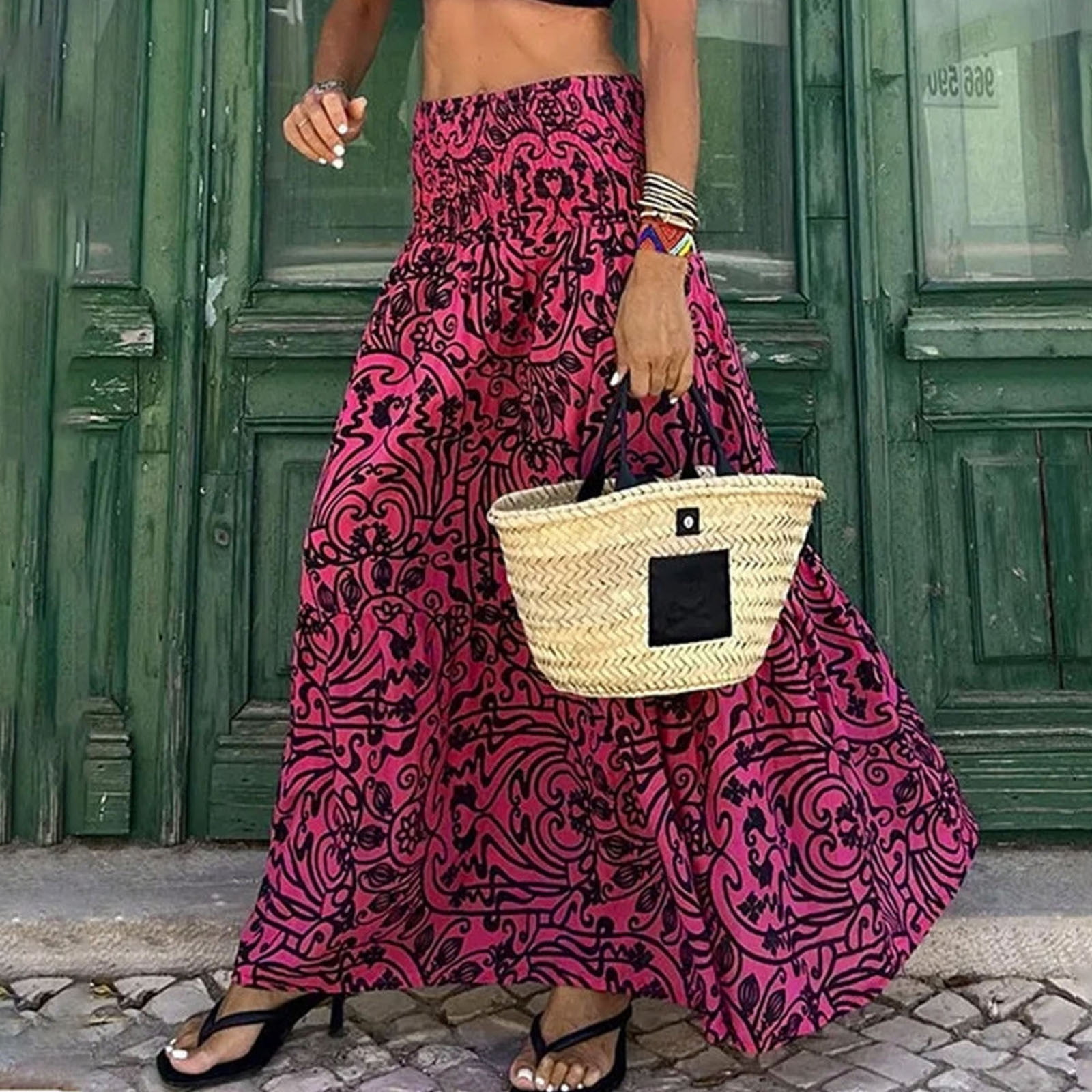 Plus size pink metallic skirt hotsell