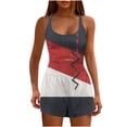 thumbnail image 1 of Mrat Womens Romper Running Onesie Workout One-Piece Outfits Tank Dress Bodice Dress Jumpsuit Elastic Stretch Exercise Sleeveless Gym Yoga Short Jumpsuit Dark Gray L, 1 of 4