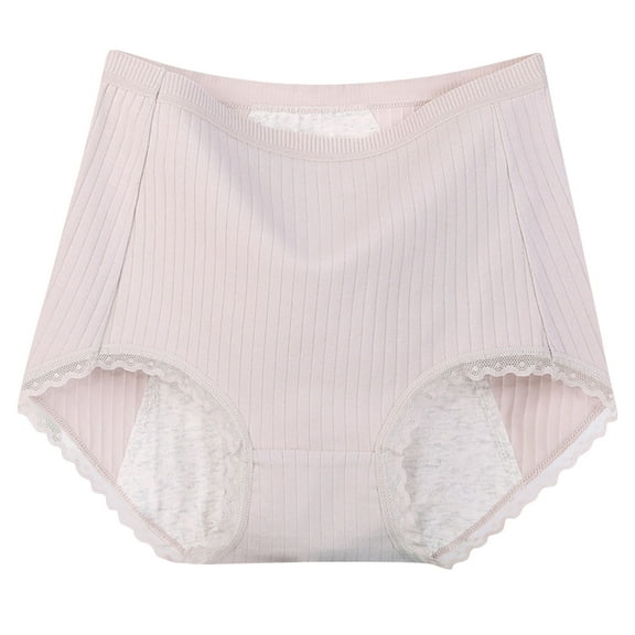 Mrat Womens Underwear Thong Women's Large Solid Color Leak Proof Menstrual Underwear Womens Underwear Bikinis S-265 Gray 6XL