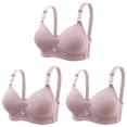 thumbnail image 1 of Mrat Womens Underwire Sports Bra 3pc Women's Comfortable Breathable Large Size Adjustable Bra with Side Folding Beautiful Back Bra Adjustable Shoulder Straps S-469 Gray XL, 1 of 4