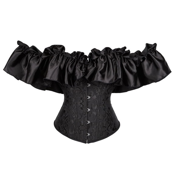 Mrat Womens Vintage Gothic Dress Gothic Party Floral Steampunk Dress Lace Up Slim Gothic Corset Dress Corset Gothic Court Dress Bustier Tube Tops XL X-Large