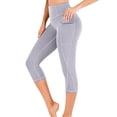 thumbnail image 1 of Mrat Womens Wide Leg Pants Women's Stretch Yoga Leggings Fitness Running Gym Sports Pockets Active Pants Womens Pants Casual Pants S-176 Gray XL, 1 of 3