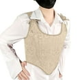 thumbnail image 1 of Mrat Womens Workout Tank Tops Women Lace-Up Print Fishbone Court Vintage Corset Straps Tank Tops Shapewear Pack Of Tank Tops for Women S-32 Beige 3XL, 1 of 7