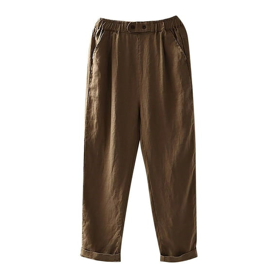 Mrat Work Pants for Women Harlan Pants Thin Loose Chef Pants Women Ladies Pants Casual Techwear Pants Casual Pants Slim And Versatile Pants Khaki XXXL