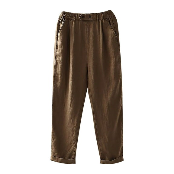 Mrat Work Pants for Women Harlan Pants Thin Loose Chef Pants Women Ladies Pants Casual Techwear Pants Casual Pants Slim And Versatile Pants Khaki XXXL