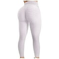 thumbnail image 1 of Mrat Yoga Pants for Women High Waist Bubble Hip Lifting Workout Running Tights Leggings S-84 White 3XL, 1 of 4