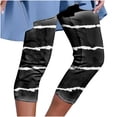 thumbnail image 1 of Mrat Yoga Pants with Pockets for Women Women's Summer Casual Elastic Waist Printed Cropped Pants Sports Capris Womens Pants S-136 Black L, 1 of 5