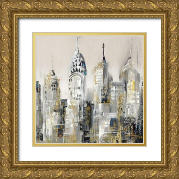 Mravyan, Valeria 26x26 Gold Ornate Wood Framed with Double Matting Museum Art Print Titled - New York II