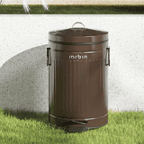 Mrbin 13L Metal Trash Can Step-on Dog Poop Garbage Can with Lid, Black ...