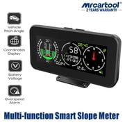 Mrcartool M60 Car GPS Speedometer HUD Pitch Angle Slope Meter Inclinometer W/ over Speed Reminder