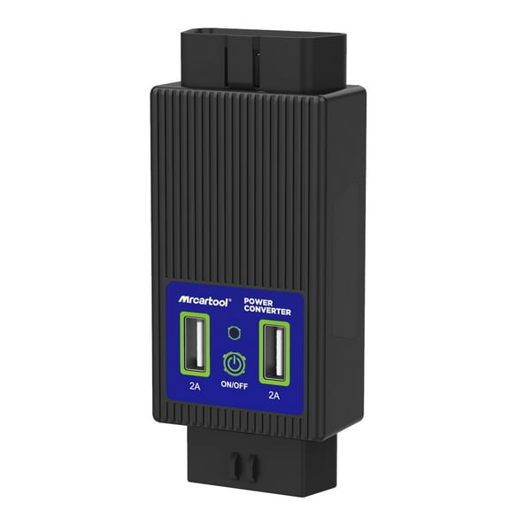 Mrcartool OBD-II Adapter 16 Pin Male to 1 Female 1 to 1 Universal OBD2 Cable Splitter Extender Converter W/ 2 USB Output Port for Diagnostic Tool Speedometer Display etc