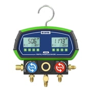Mrcartool L302 Digital Manifold Gauge Set Dual Channel 90 Refrigerants Vacuum Leak Detection for HVAC Auto AC 1 Pack