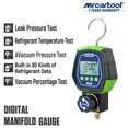 thumbnail image 1 of Mrcartool Refrigeration Digital Manifold Gauge Sets Pressure Vacuum Tester HVAC Systems Leak Tool W/ 90 Kinds Refrigerant for Automobile Air Conditioning Heat Pumps, L202, 1 of 9