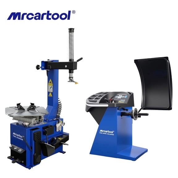 Mrcartool Tire Changer Machine Wheel Balancer Tyre Repair Tools 24" Max. Rim 1.5HP Copper Motor Professional Garage Equipment