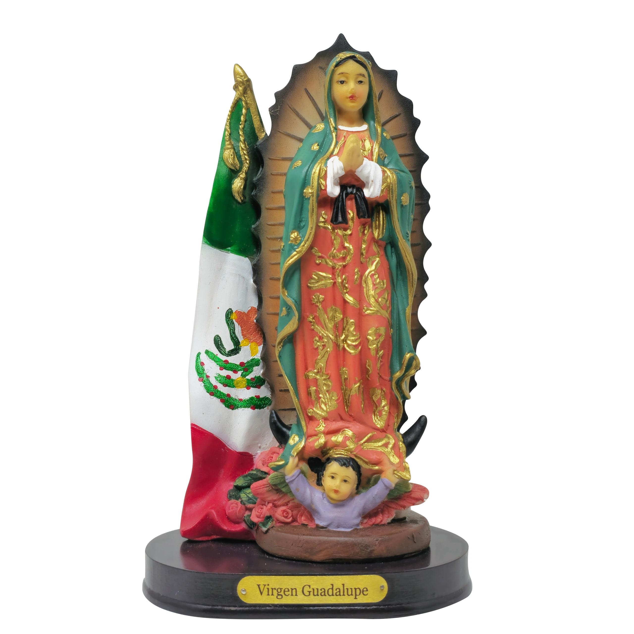 Statue Vierge De Guadalupe En Acrylique - 30 X 17 Cm - Décoration Maison Et Jardin - 6