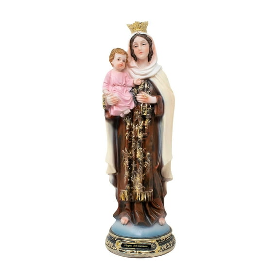 MrcjSales Virgin of Carmen Statue | 12 inches | Resin Craftsmanship | Virgen de Carmen | Church, Home Decor, Gifts