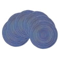 thumbnail image 1 of Mrehloy Round Placemats Set of 6, 15"  Blue Cotton Braided Farmhouse Coastal Kitchen Decor Washable Heat Resistant Table Mats, 1 of 9