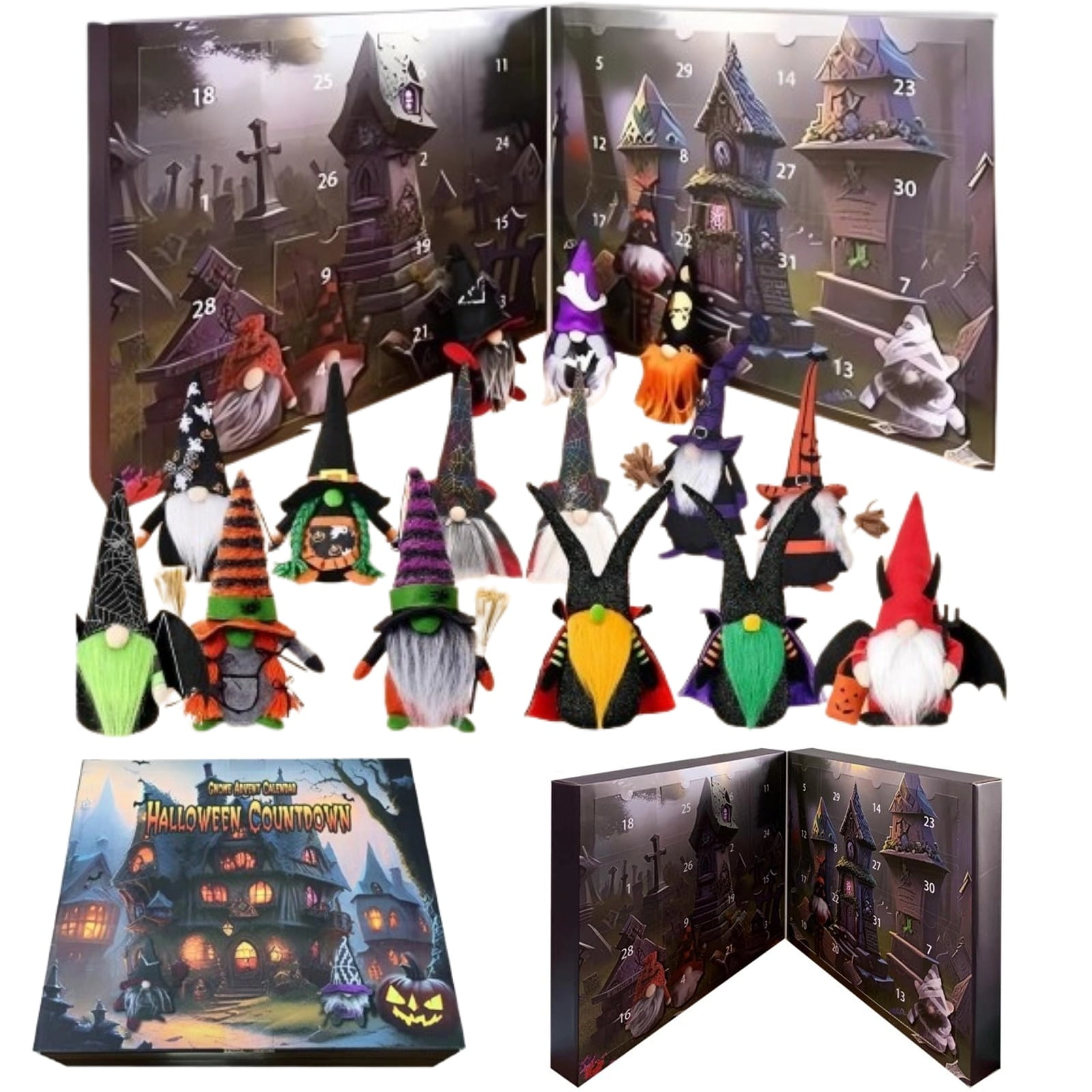Mrigtriles 2024 Halloween Gnome Advent Calendar, Halloween Advent