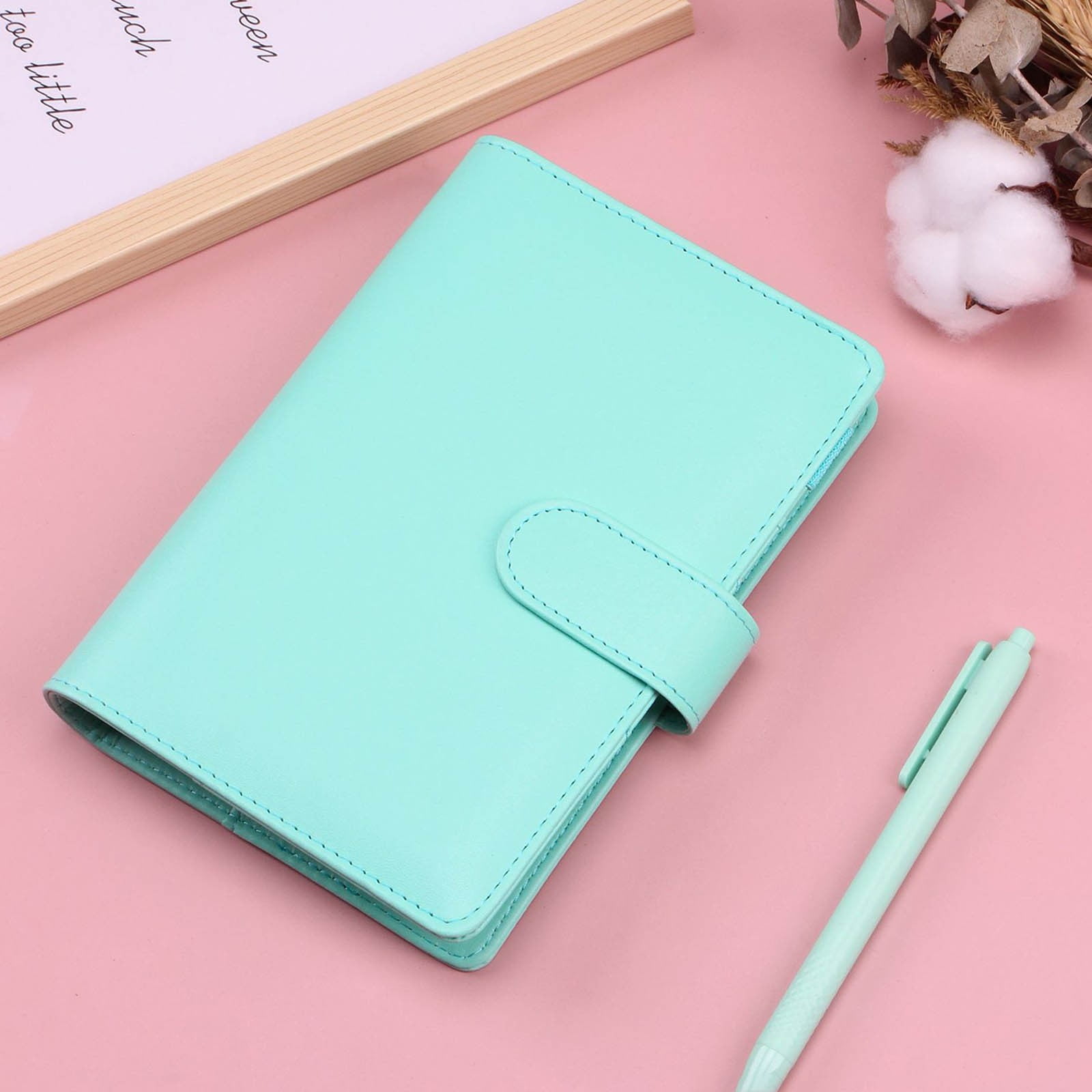 Mrigtriles A6 PU Leather Notebook Binder,Mini Binder Refillable Paper
