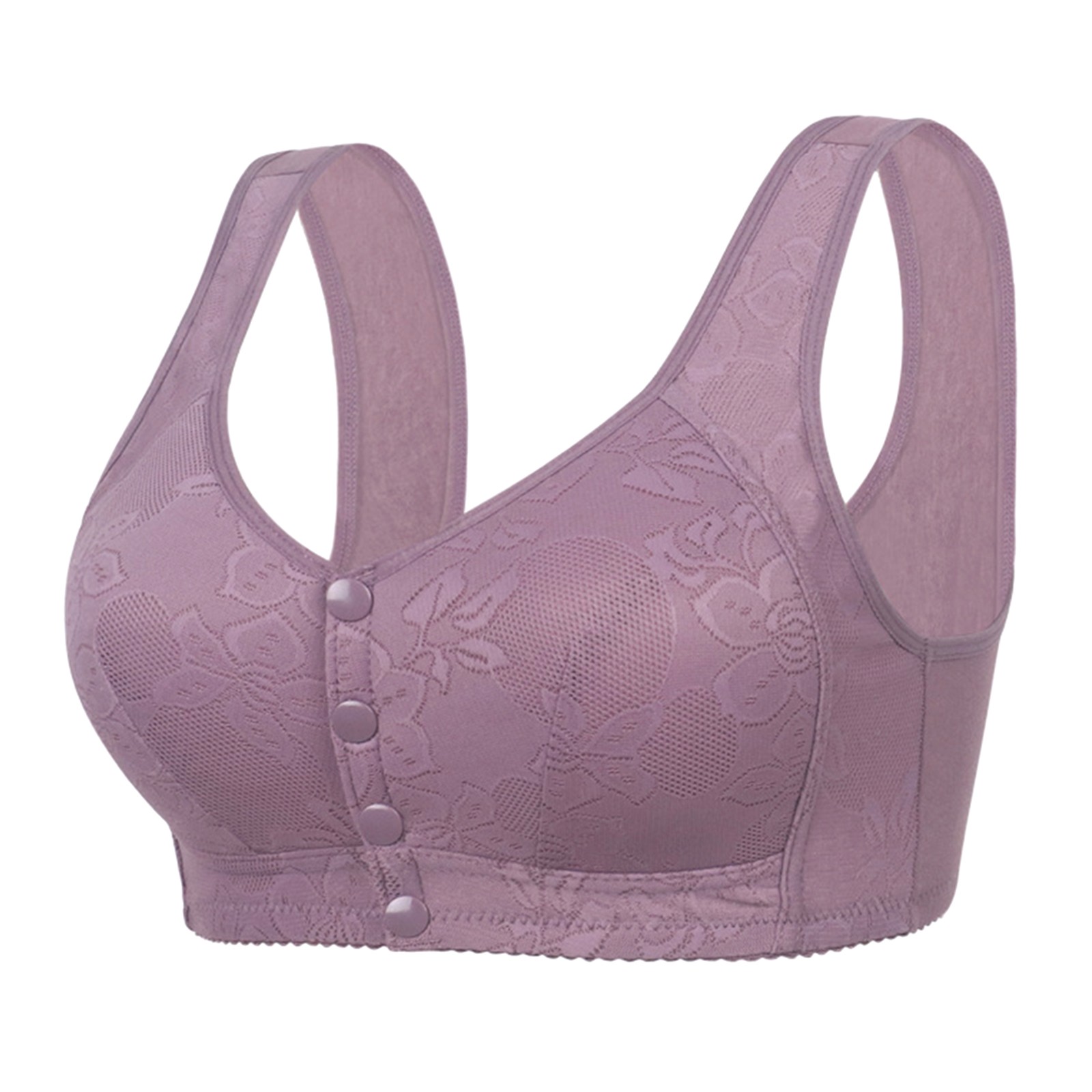 Mrigtriles Daisy Bras Womens Front Button Closure Wire Free Bra Full ...