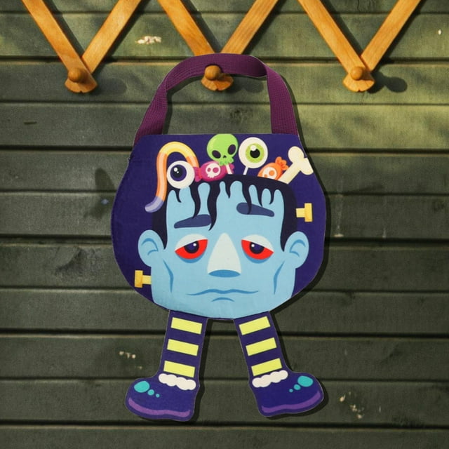 Mrigtriles Giant Ghost Halloween NonWoven Candy Bag Tote Bags Reusable Candy Buckets (1 Pack