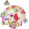 Mrigtriles Grannys Squaree Card Deck Crochet Book, 50 Mix and Match