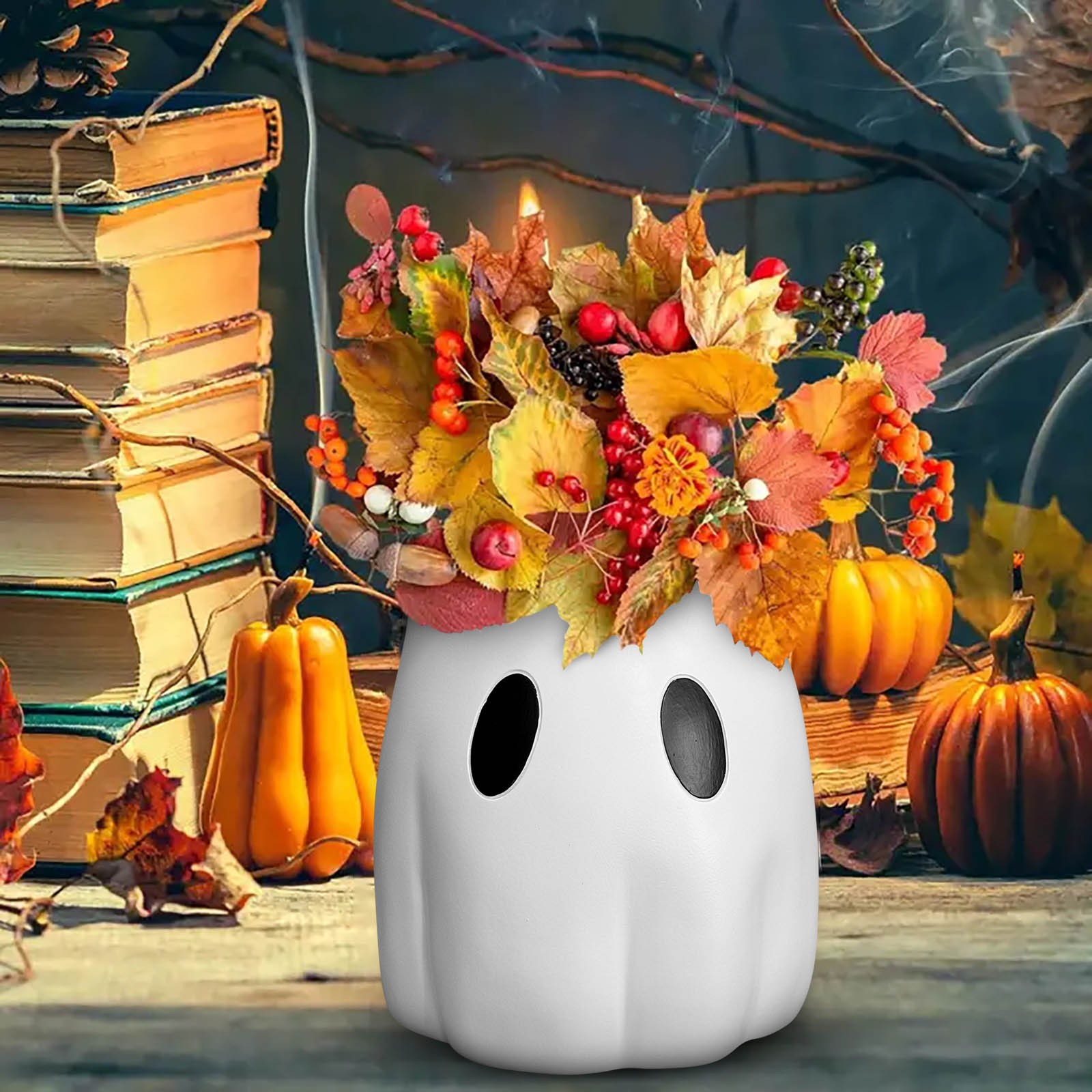 Mrigtriles Halloween Flowerpots Halloween Ghost Planter Home Decoration