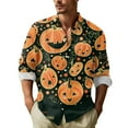 Mrigtriles Halloween Mens Dress Shirts ButtonDown Stretch Big and Tall Long Sleeve Dress Shirts