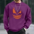 Mrigtriles Halloween Mens Sweatshirt Pumpkin Face Print Pullover Round