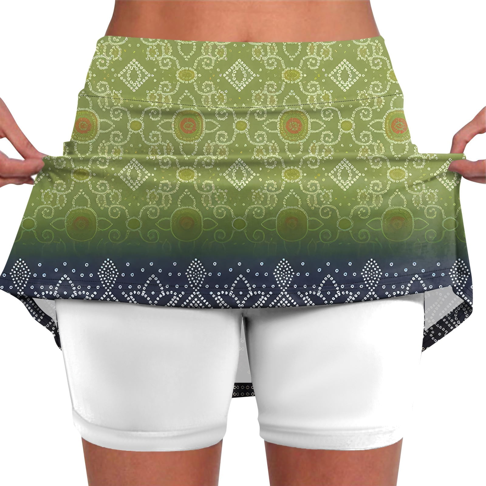 Mrigtriles Women's Tennis Golf Skirts Tummy Control Biker Skorts with