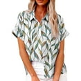 Mrigtriles Womens Cotton Button Down Shirt Clearance Fashion Short