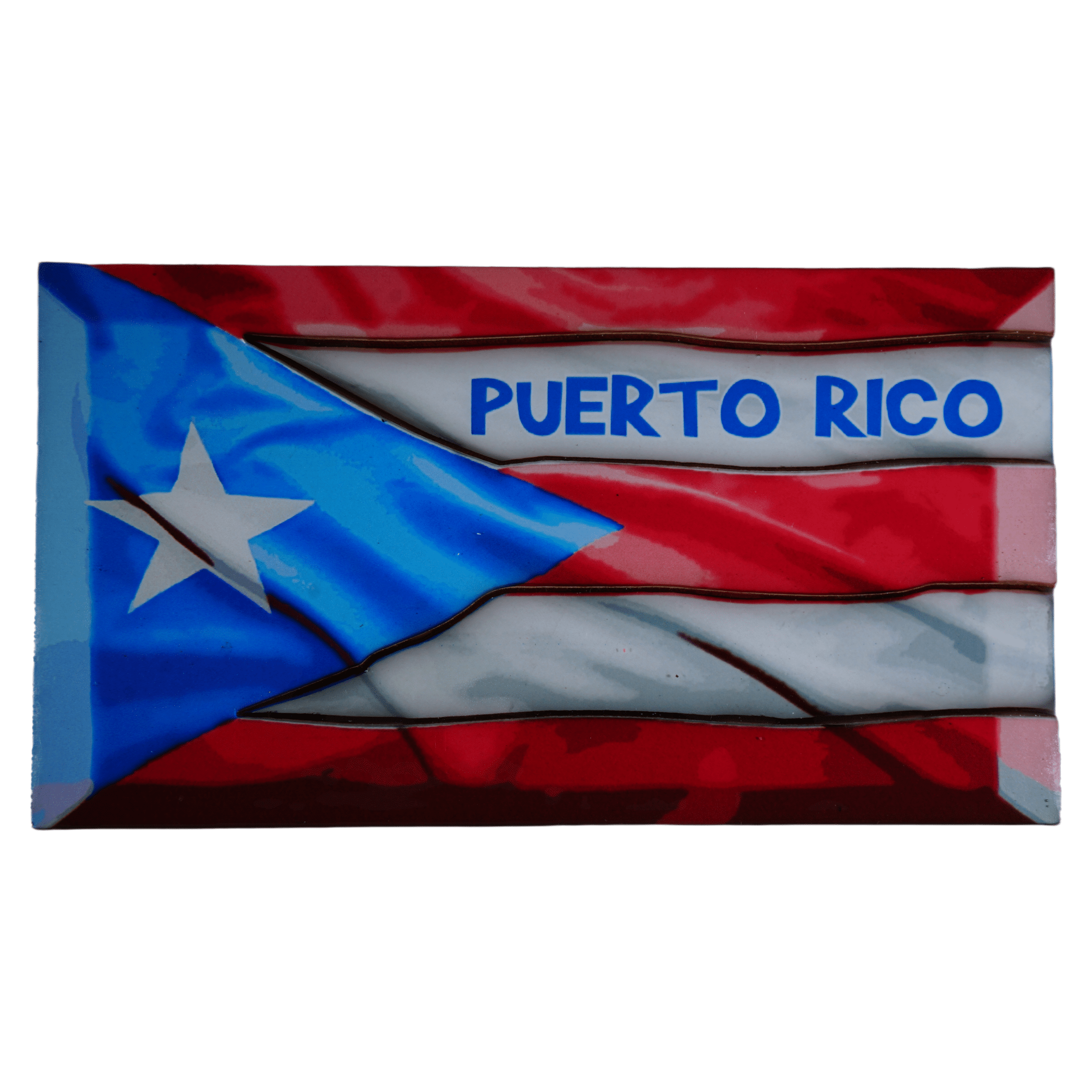 Mrj Souvenirs Imán Souvenir 3d Bandera  De Puerto Rico