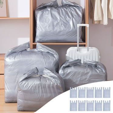 Mrmaere 10 Pack Extra Large Moving Bags Heavy Duty Moving Bags Thickened Packing Bags Comforter Blanket Pillow Storage Bag for Moving Clothes Storage Bag Gray