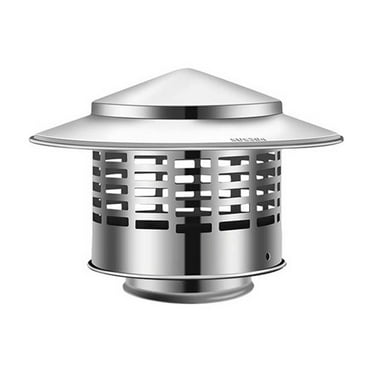 Mrmaere 304 Stainless Steel Chimney Vent Cover with Screen Rainproof Chimney Topper for Exhaust Hoods Bird and Mouse Proof Chimney Hat Cap A