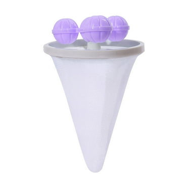 Mrmaere Floating Lint Hair Catcher,Washing Machine Float Filter Bag Filter Hair Remover Cleaning Decontamination Laundry Ball Clothes Wash Ball Purple