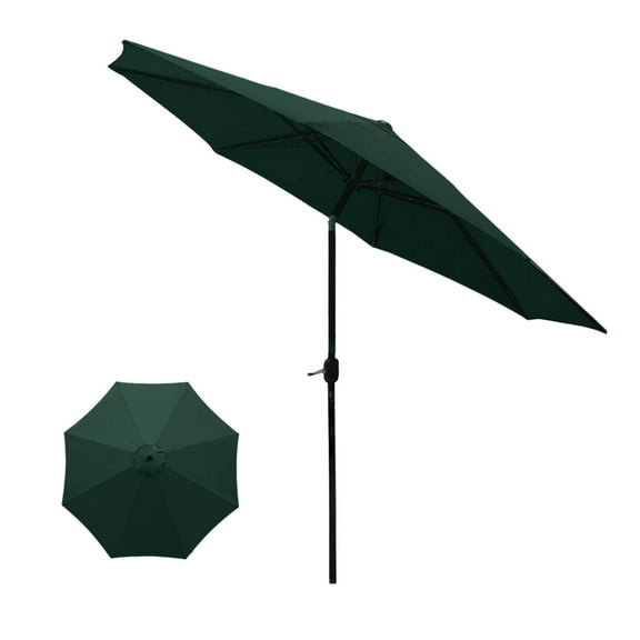 Mrmaere Garden Umbrella Fabric Fits 8 Windproof Bones Outdoor Patio Beach Sun Umbrella Fabric 118 Inch Diameter, Portable Travel Umbrella with Sand Anchor and Carry Bag Green